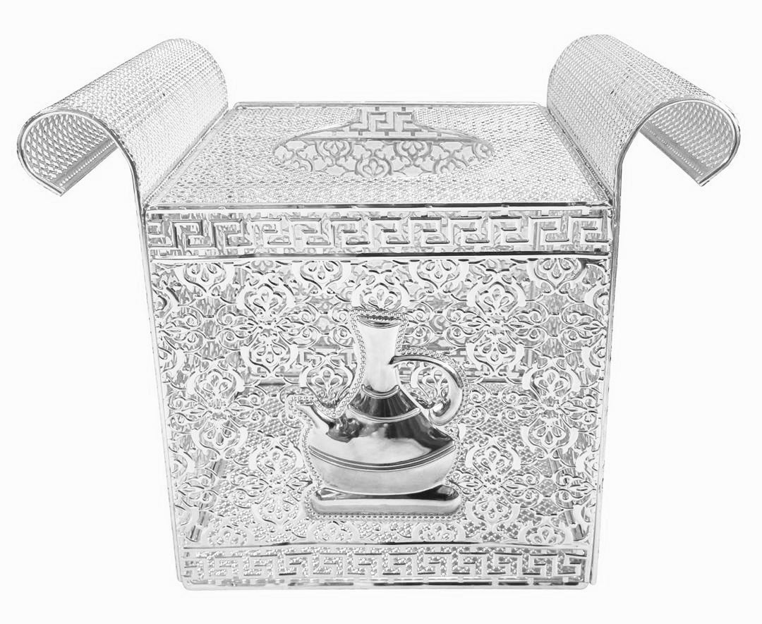 Traditional Ethiopian | Eritrean | Arabs Coffee Table Set, Rekebot (Silver)