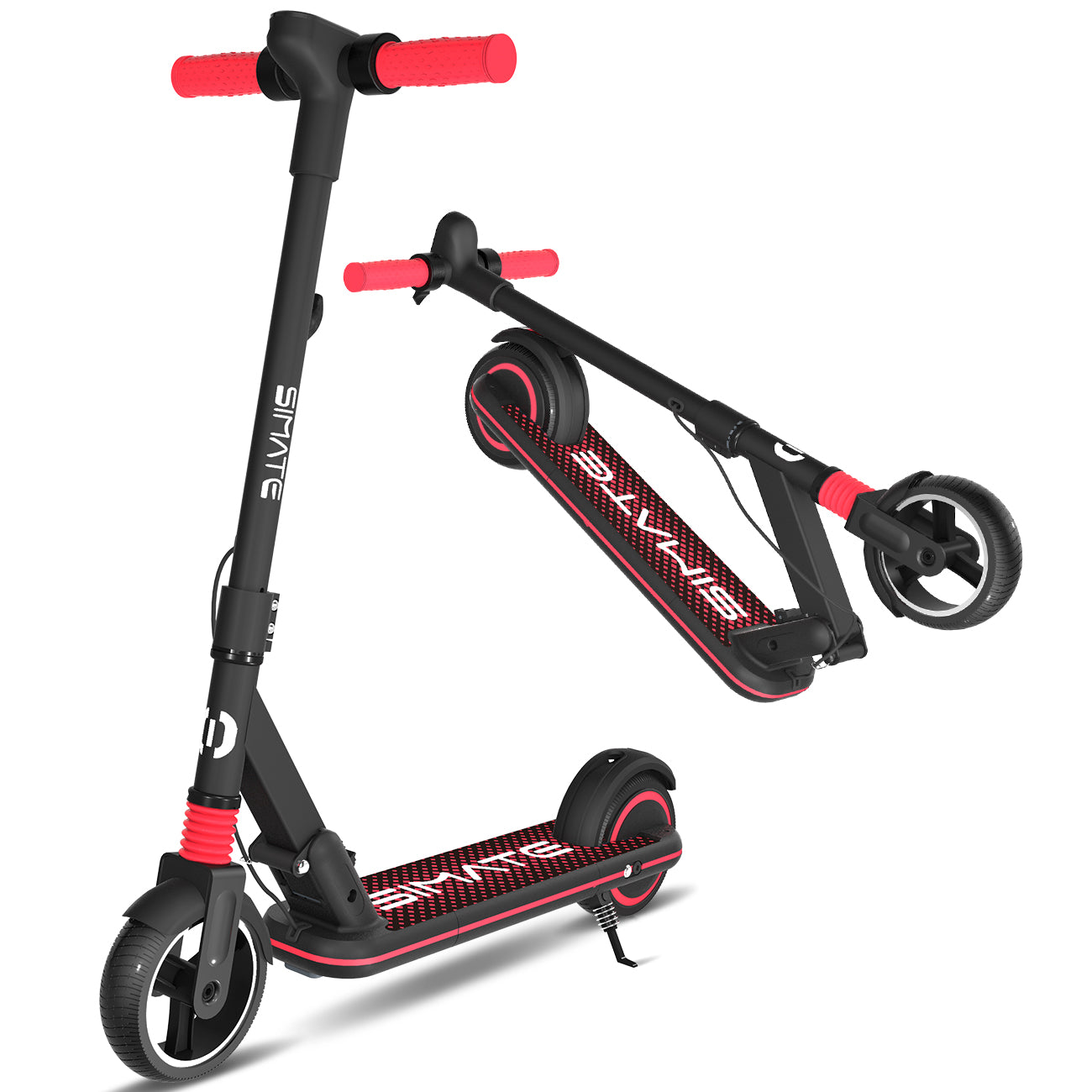 Simate Electric Scooter Kids S3 FoldingTeenager UK E Scooter LED Display14km/h- Black