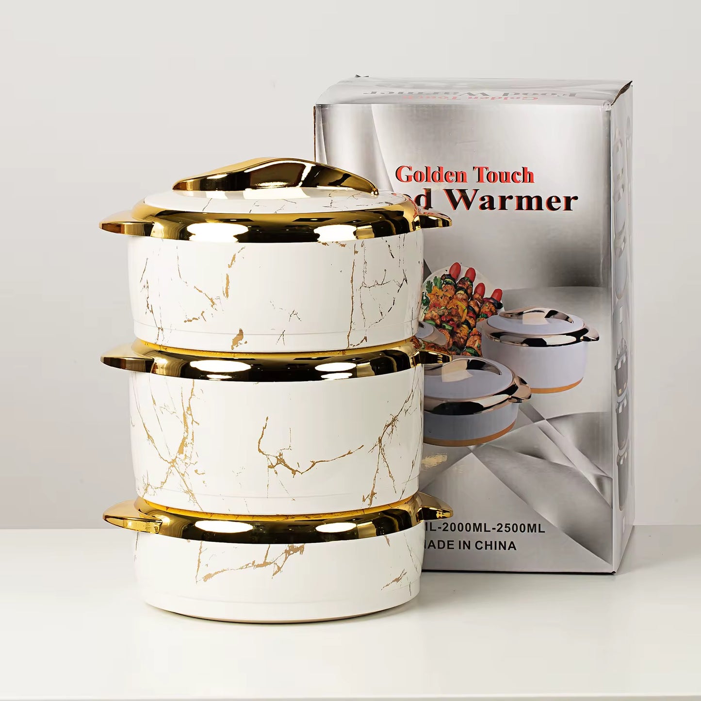 Food Warmer Set, Golden Touch Food Warmer, Thermal Casserole Dish 3pcs