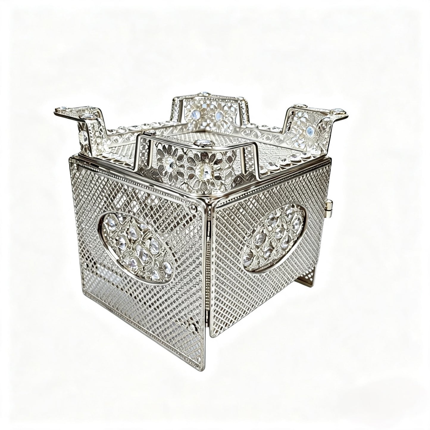 Traditional Ethiopian | Eritrean | Arabs Coffee Table Set, Rekebot Oval Shape Silver