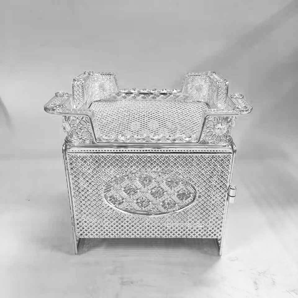 Traditional Ethiopian | Eritrean | Arabs Coffee Table Set, Rekebot Oval Shape Silver