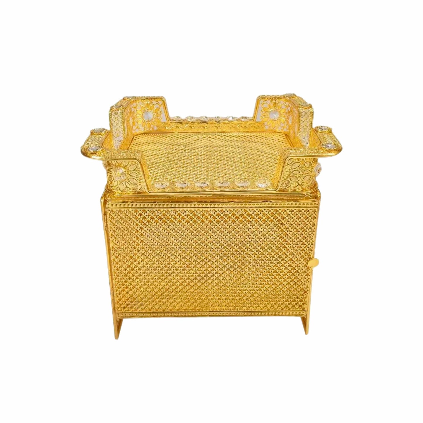 Traditional Eritrean | Ethiopian | Arabs Coffee Table Set, Rekebot Rectangular Shape Golden