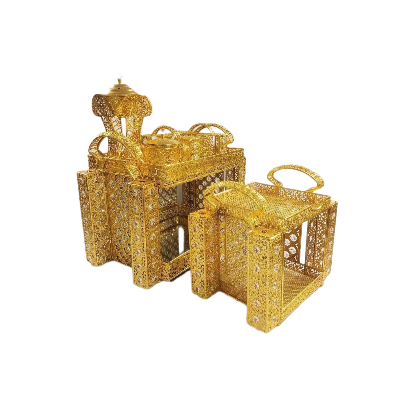 Traditional Ethiopian | Eritrean | Arabs Coffee Table Set, Rekebot Golden