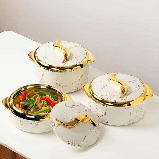 Food Warmer Set, Golden Touch Food Warmer, Thermal Casserole Dish 3pcs