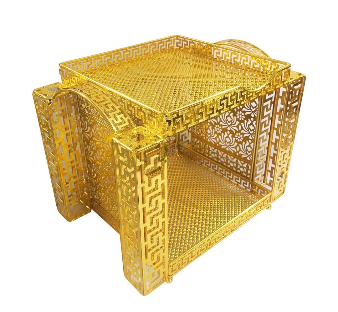 Traditional Ethiopian | Eritrean | Arabs Coffee Table Set, Rekebot (Gold)