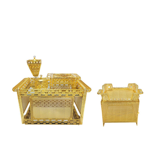 Traditional Ethiopian | Eritrean | Arabs Coffee Table Set, Rekebot (Gold)