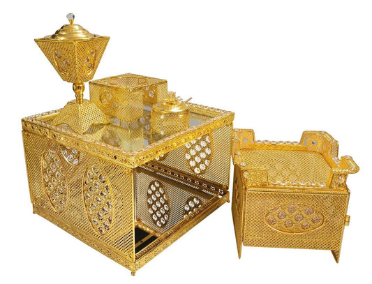 Traditional Eritrean | Ethiopian | Arabs Coffee Table Set, Rekebot SquareShape