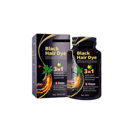 Hair Dye Color Shampoo for Gray Hair, 30ML X 10 Black Hair Dye Shampoo Men/Women
