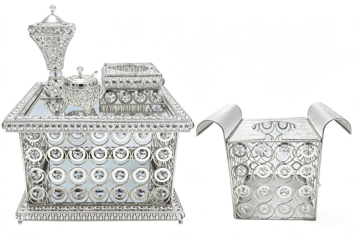 Traditional Eritrean | Ethiopian | Arabs Coffee Table Set (Silver)
