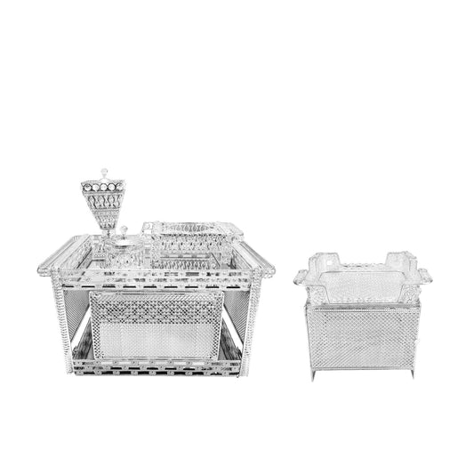 Traditional Eritrean | Ethiopian | Arabs Coffee Table Set, Rekebot Silver