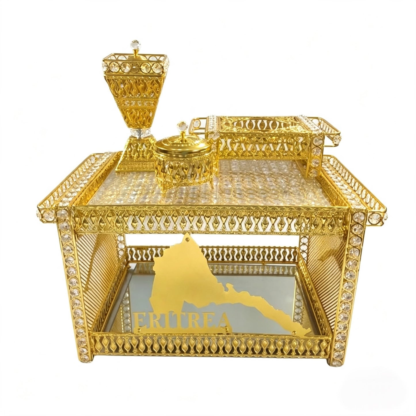 Traditional Ethiopian | Eritrean | Arabs Coffee Table Set, Rekebot Rectangle Shape