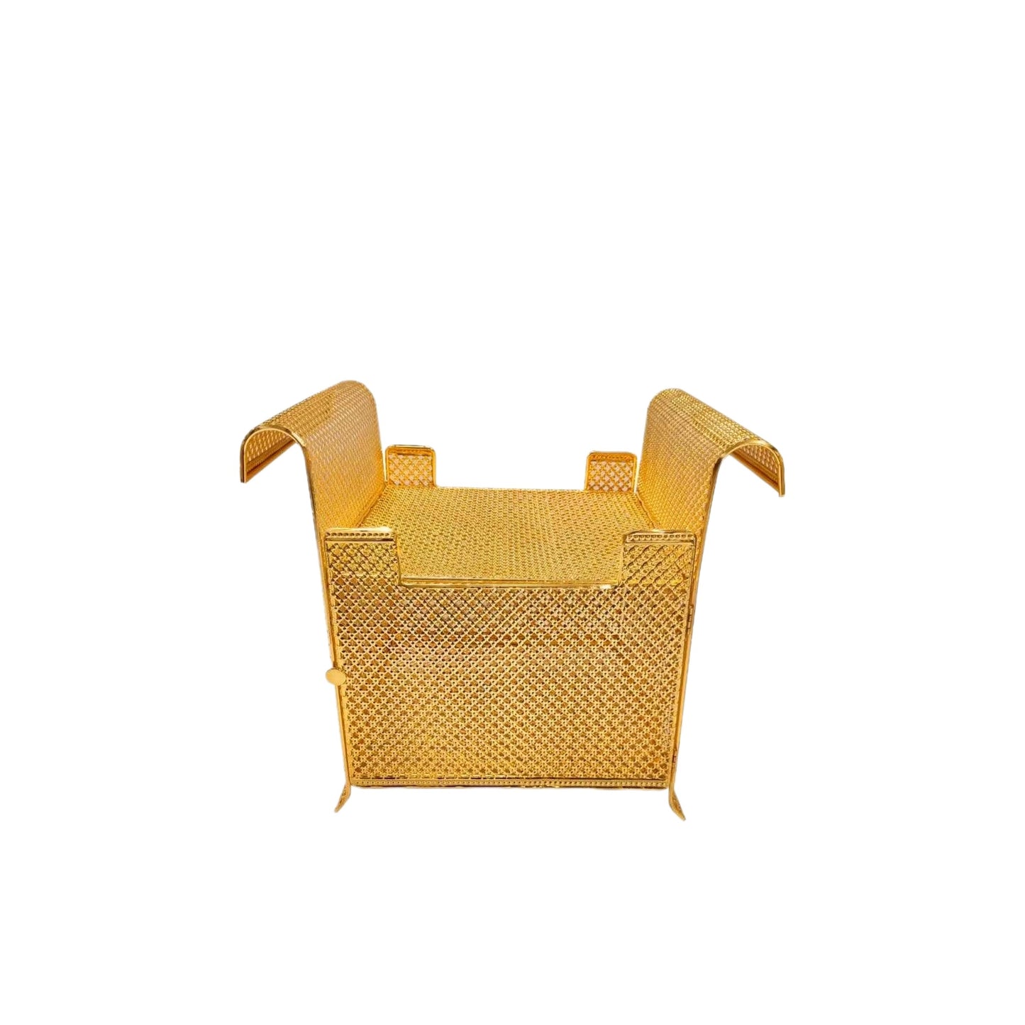 Traditional Eritrean | Ethiopian | Arabs Coffee Table Set, Rekebot Rectangular Shape Golden