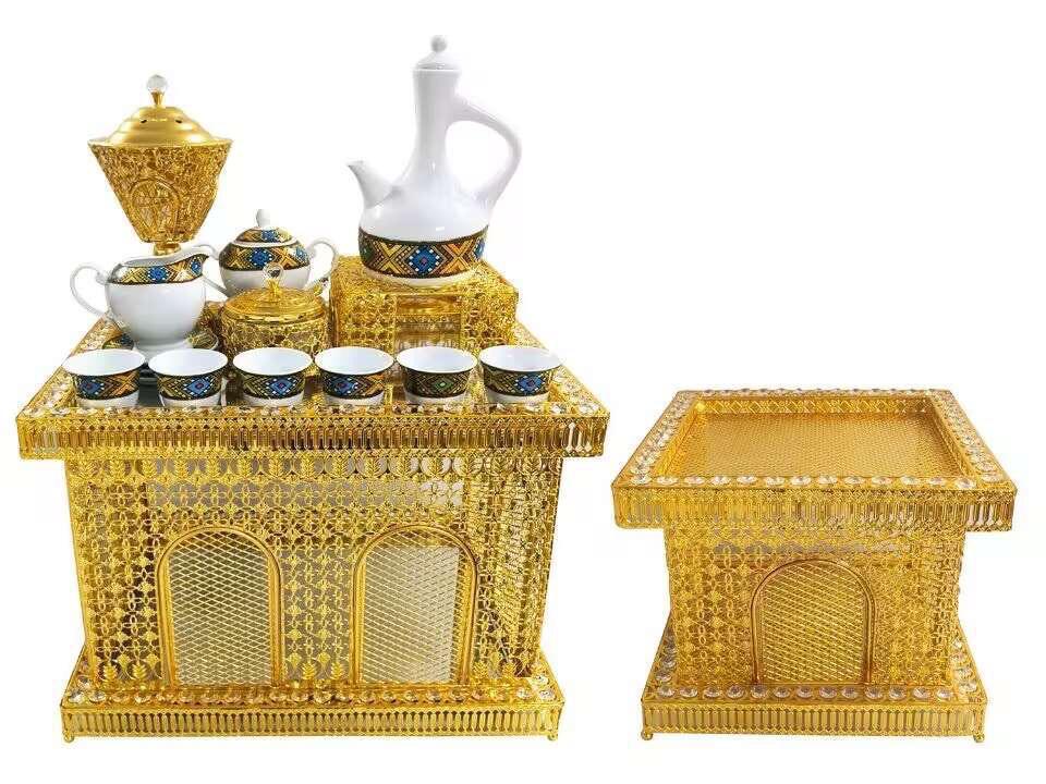 Traditional Ethiopian | Eritrean | Arabs Coffee Table Set, Rekebot Rectangle Shape